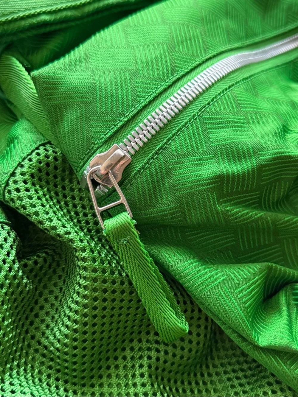 Bottega Veneta Green Woven-Texture Backpack